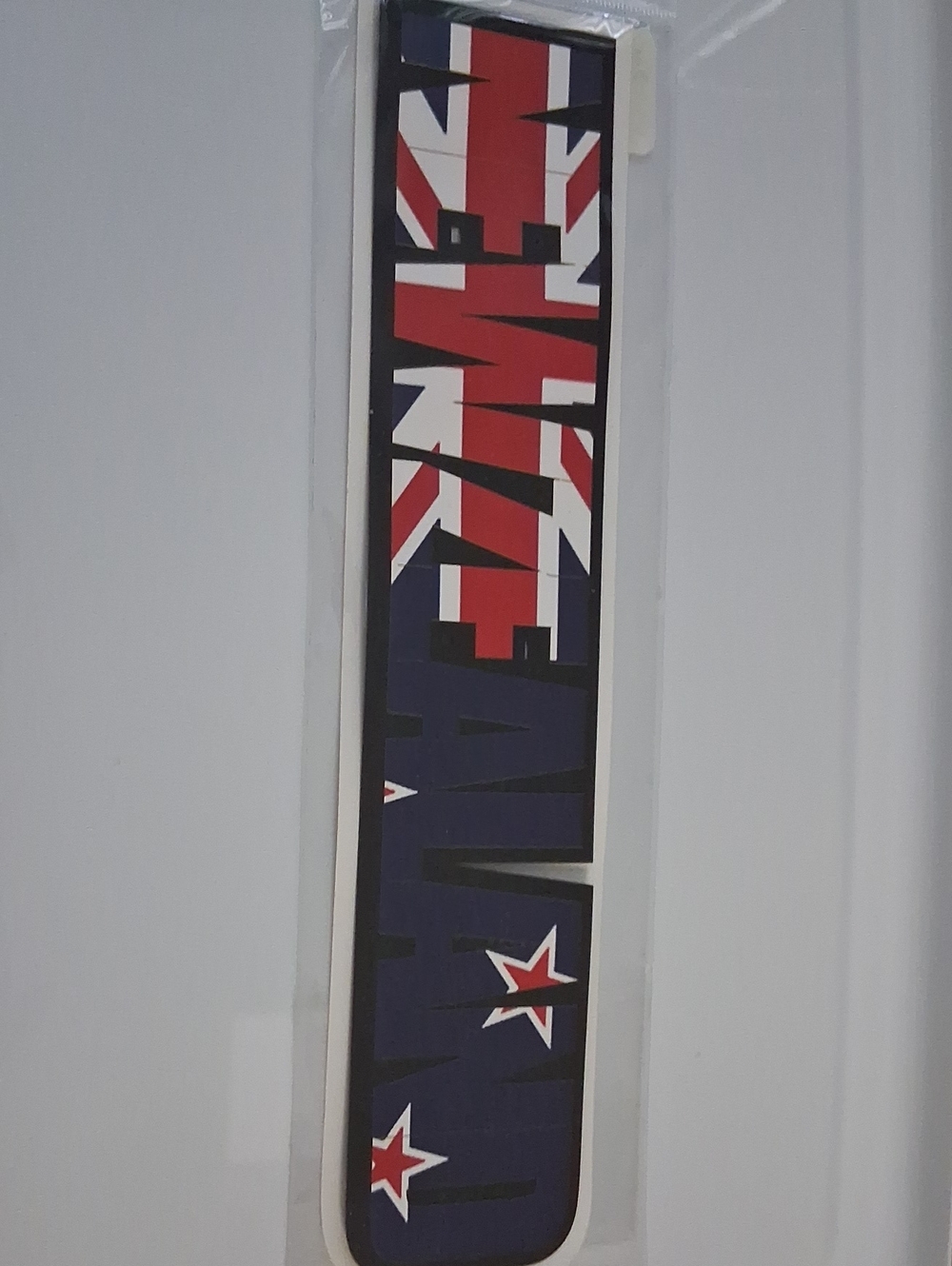 New Zealand Themed Magnetic Bookmark - Red White Blue Stars